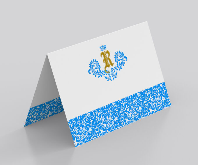 Convite Aniversário 15 Anos Realeza Debutante Azul e Dourado