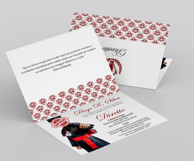 Convite de Formatura em Direito com Foto