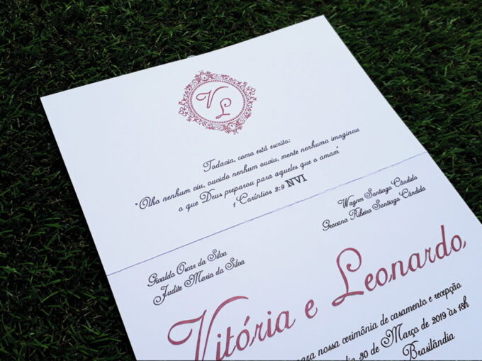 Convite Casamento Aniversário Arabesco Vermelho Personalizado