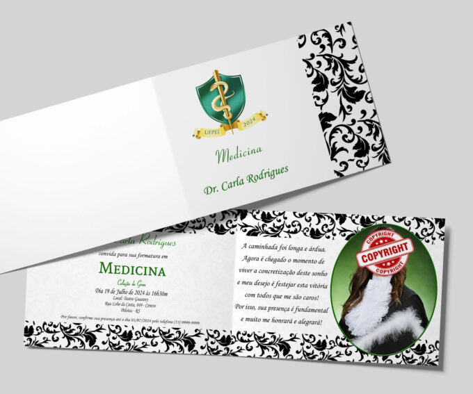 Convite Personalizado para Formatura em Medicina
