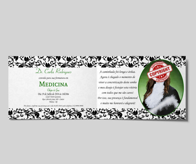 Convite Personalizado para Formatura em Medicina