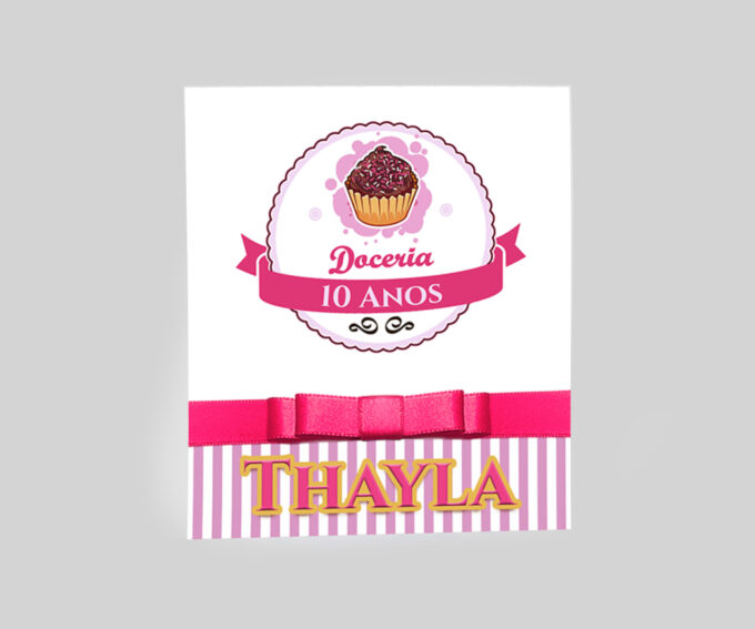 Convite para aniversario infantil Confeitaria Doces Personalizado