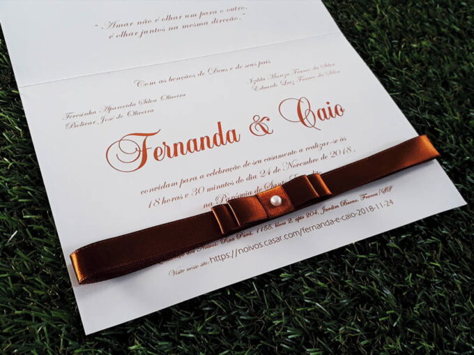 Convite Personalizado Casamento Aniversário Bodas Brasão Terra cota