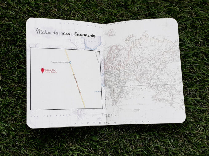 Convite Casamento Modelo Passaporte Personalizado