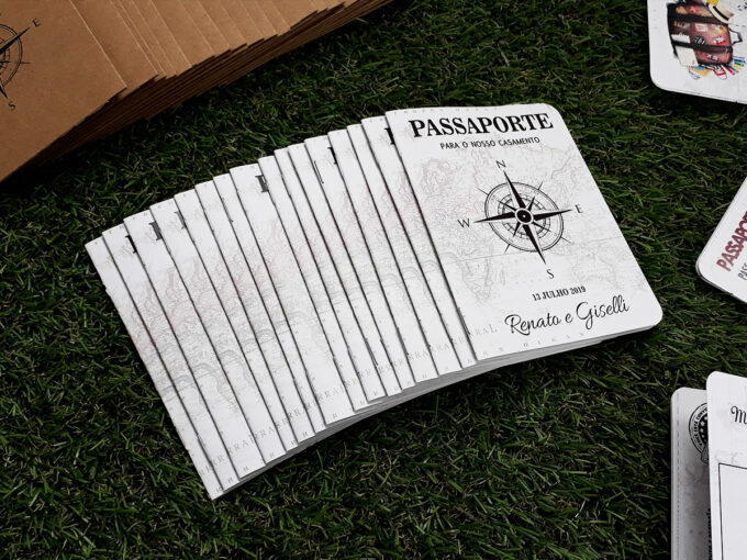 Convite Casamento Modelo Passaporte Personalizado