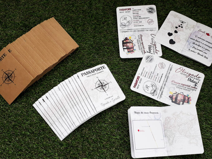 Convite Casamento Modelo Passaporte Personalizado