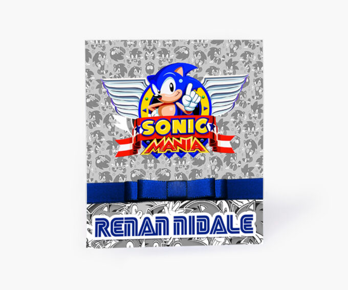 Convite Infantil Aniversário Super Sonic Tema Menino
