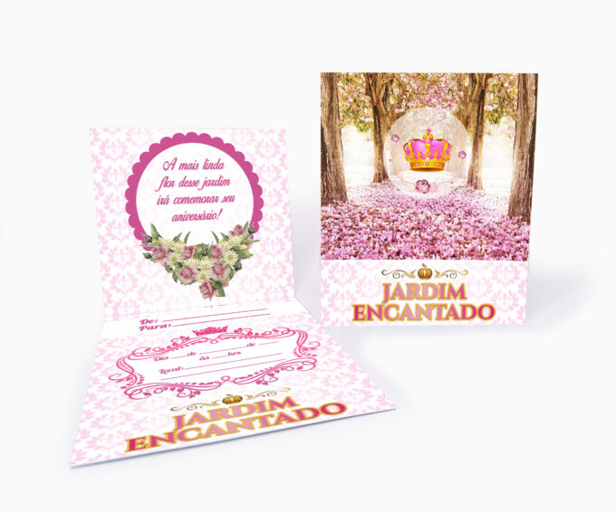 Convite Infantil Jardim Encantado (Sem Personalização) Envio Rápido
