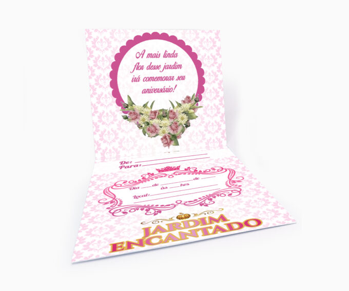 Convite Infantil Jardim Encantado (Sem Personalização) Envio Rápido