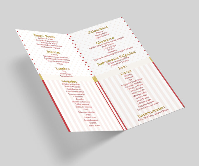 Menu Cardápio de Mesa Aniversário Infantil Branca de Neve Personalizados