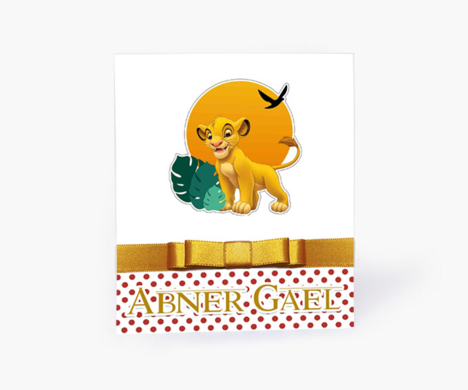 Convite Infantil para Aniversário Personalizado Tema Rei Leão