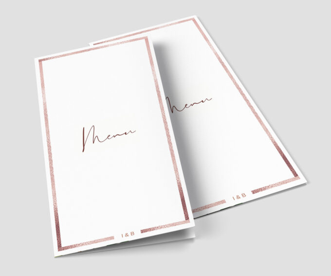 Menu Cardápio De Mesa Clean Minimalista Rosê