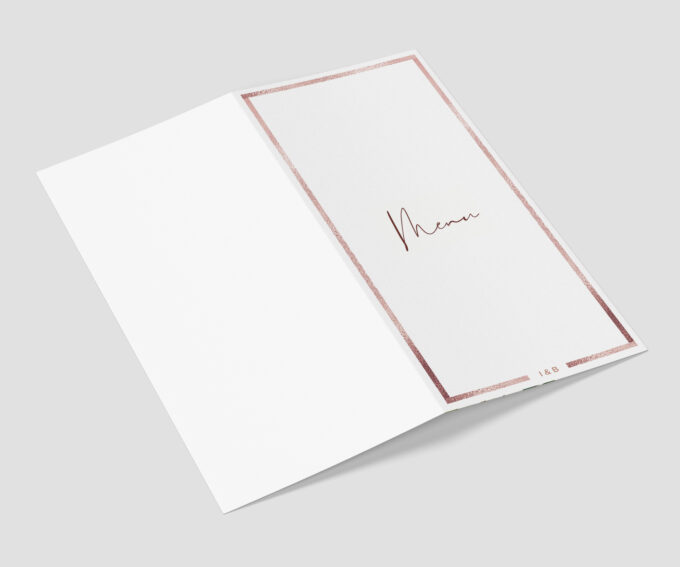 Menu Cardápio De Mesa Clean Minimalista Rosê