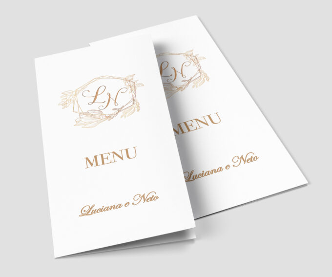 Menu Cardápio de Mesa Festa e Eventos Clean Minimalista