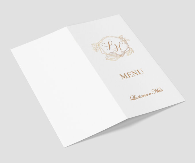 Menu Cardápio de Mesa Festa e Eventos Clean Minimalista