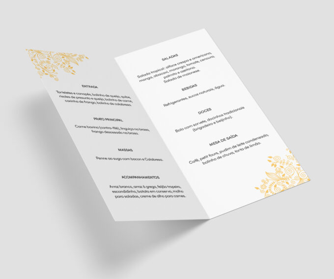 Menu Cardápio de Mesa Placas Personalizada para Empresa Coral