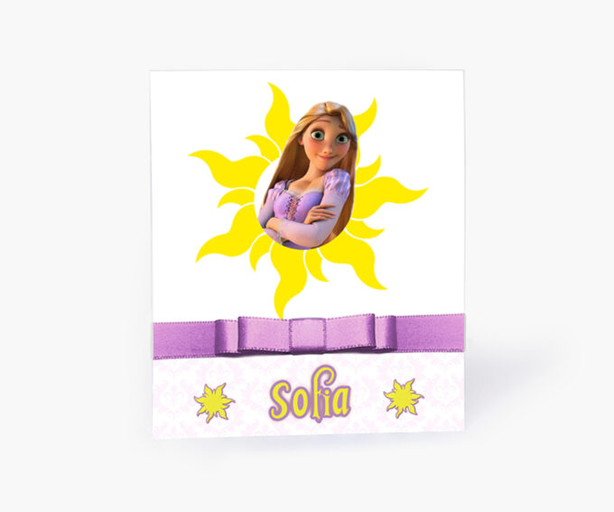 Convite Aniversário Infantil 1 Aninho Tema Princesa Encantada Sol Amarelo Rosa