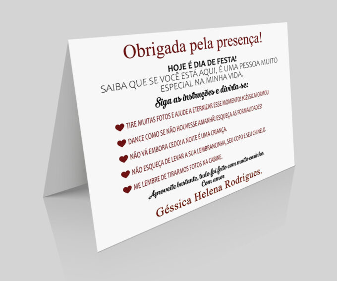 Placa com QR Numeração de Mesa para Formatura Curso Direito Marsala