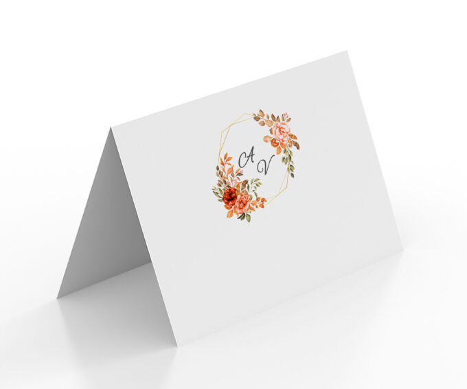 Convite para casamento personalizado Pantone Coral floral Peach Fuzz